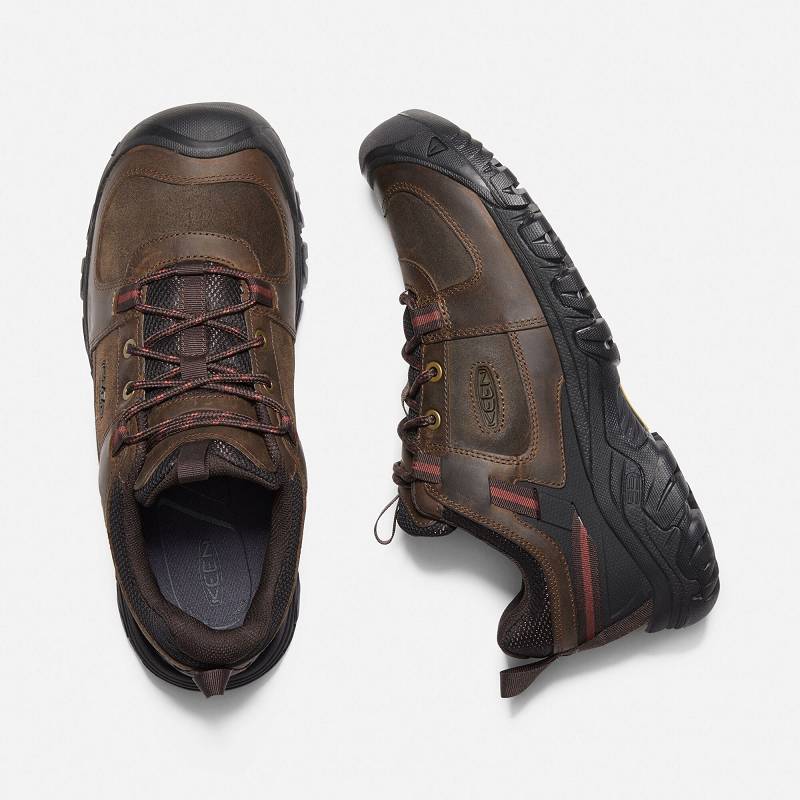 Keen Targhee III Turnschuhe Herren DE-40351 Dark Earth/Fired Brick - Keen Herrenschuhe Braun